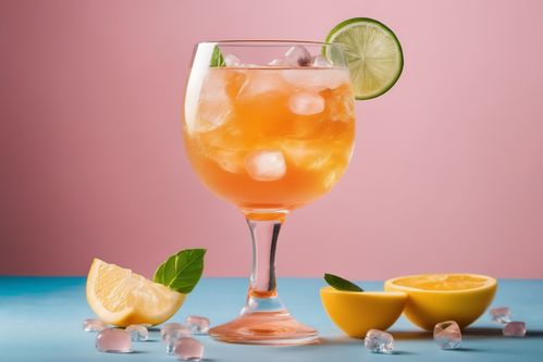 無(wú)酒精冰塊檸檬炫彩果汁冷飲 清新即飲，視覺與味覺的雙重盛宴